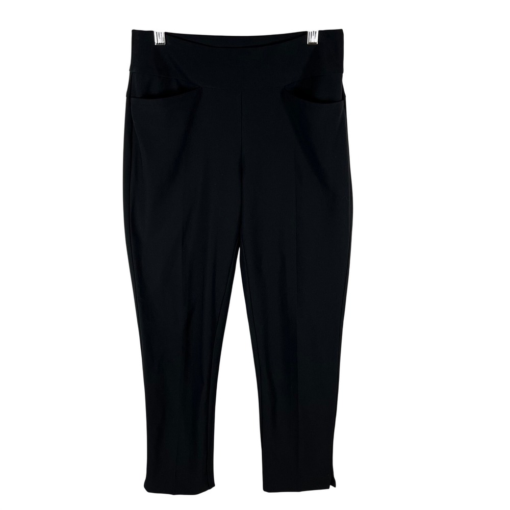 Tail Activewear Womens Black Pull On Ankle Pants Size 4 Cropped Golf Trousers
